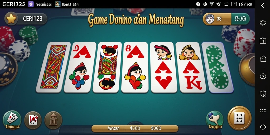 Tampilan gameplay seru dari CERI123 saat bermain Domino.