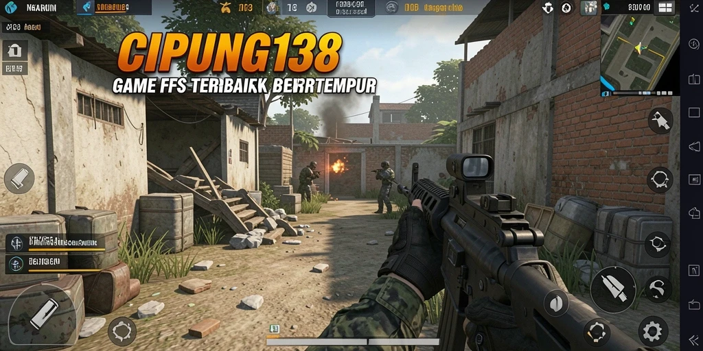 Tampilan gameplay menegangkan dari game FPS CIPUNG138.