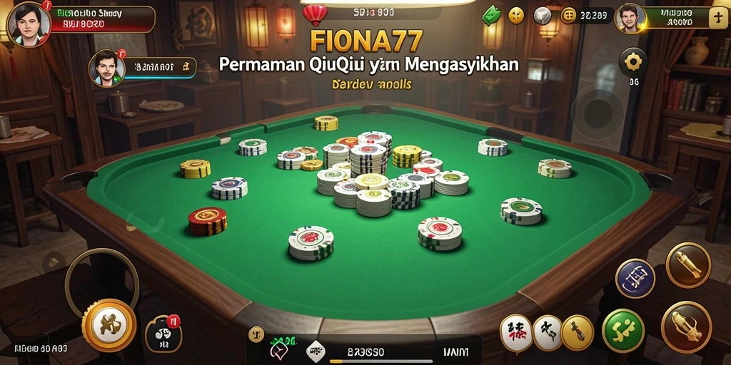 Gambar gameplay FIONA77 menampilkan kartu QiuQiu yang mendebarkan.