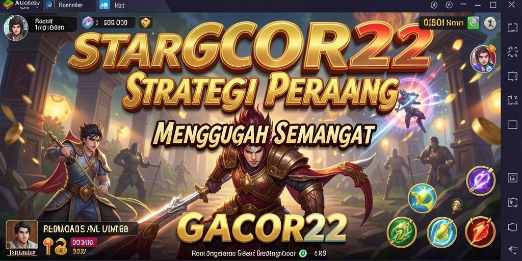 Tampilan gameplay intens dari GACOR22 dengan pertempuran strategis.