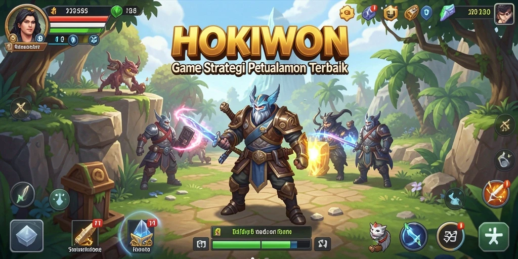Tampilan gameplay menarik dan penuh strategi di HOKIWON.