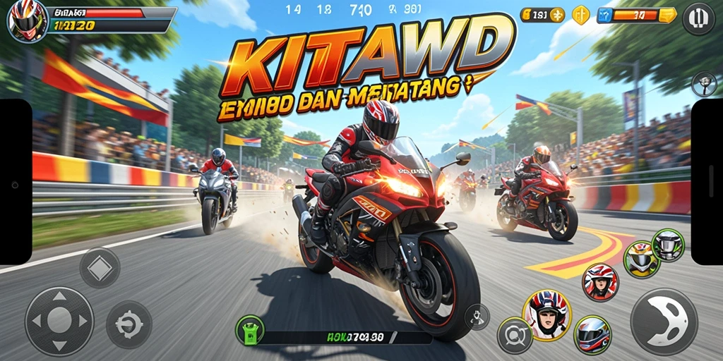 Tampilan seru dari balapan motor di KITAWD.