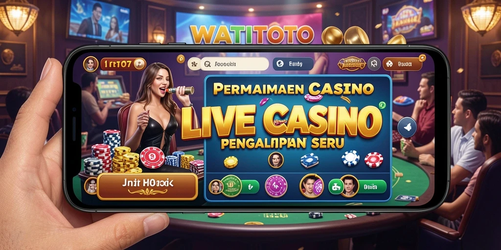 Screenshot gameplay yang menampilkan dealer langsung di WATITOTO.